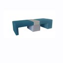 Ver imagem 5 de Poltrona Cama Cx_nu que Se Transforma em Sofá Cama de Solteiro em Sued/sarja Azul