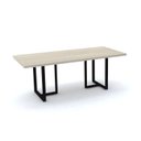 Ver imagem 1 de Mesa de Reunião Retangular 200CMX90CM PE40 Marrom/Noce Marromle/Preto