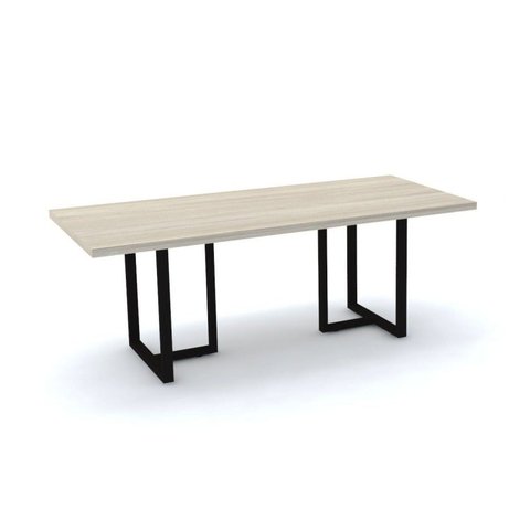 Mesa de Reunião Retangular 200CMX90CM PE40 Marrom/Noce Marromle/Preto