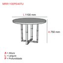 Ver imagem 3 de Mesa de Reunião Redonda 110cm PE40