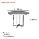 Ver imagem 3 de Mesa de Reunião Redonda Preto/Nogueira Casablanca