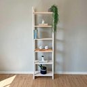 Ver imagem 4 de Estante Linea Slim 6 Prateleiras Pinus 53cm Branco Artfactory Design