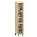 Ver imagem 3 de Paneleiro Alto 40 Cm 2 Portas 4 Prateleiras Aurora - Cinza Cristal
