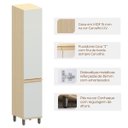 Ver imagem 2 de Paneleiro Alto 40 Cm 2 Portas 4 Prateleiras Aurora - Cinza Cristal