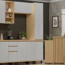 Ver imagem 5 de Paneleiro Alto 40 Cm 2 Portas 4 Prateleiras Aurora - Cinza Cristal