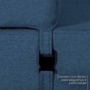 Ver imagem 7 de Poltrona Cama Adele Dobrável em Linho Rústico Azul King House