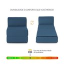 Ver imagem 2 de Poltrona Cama Adele Dobrável em Linho Rústico Azul King House