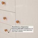 Ver mais imagens de Cômoda Infantil 1 Porta 4 Gavetas 100% MDF Mimo Espresso Móveis Bege/Off White/Amêndoa
