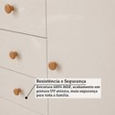 Ver imagem 7 de Cômoda Bebê 1 Porta 4 Gavetas 100% MDF Mimo Espresso Móveis Bege/Amêndoa/Off White