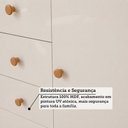 Ver mais imagens de Cômoda Infantil 1 Porta 4 Gavetas 100% MDF Mimo Espresso Móveis Bege/Off White/Amêndoa