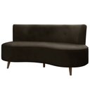 Ver imagem 7 de Sofá Living 3 Lugares 160cm Aang Pés Palito Veludo Marrom G33 - Gran Belo