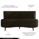 Ver imagem 3 de Sofá Living 3 Lugares 160cm Aang Pés Palito Veludo Marrom G33 - Gran Belo