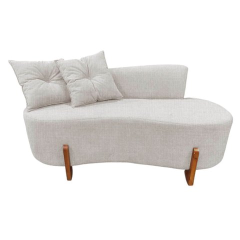 Namoradeira Sofá Feijão Luna Orgânica Linho Bege