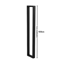 Ver imagem 4 de Puxador para Porta Barra Retangular 50x20 Aço Inoxidavel 120cm Preto 1,2m