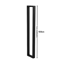 Puxador para Porta Barra Retangular 50x20 Aço Inoxidavel 120cm Preto 1,2m - 4