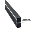 Ver imagem 7 de Puxador para Porta Barra Retangular 50x20 Aço Inoxidavel 120cm Preto 1,2m