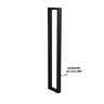 Puxador para Porta Barra Retangular 50x20 Aço Inoxidavel 120cm Preto 1,2m - 10