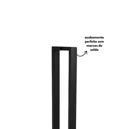 Puxador para Porta Barra Retangular 50x20 Aço Inoxidavel 120cm Preto 1,2m - 9