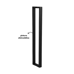 Puxador para Porta Barra Retangular 50x20 Aço Inoxidavel 120cm Preto 1,2m - 6