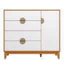 Ver imagem 4 de Conjunto Quarto Infantil Kid em MDF Mimo Marrom/Cinamomo/Branco