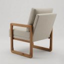 Ver imagem 3 de Kit 2 Poltronas Carol em Linho para Sala com Pés Madeira