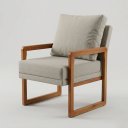 Ver imagem 2 de Kit 2 Poltronas Carol em Linho para Sala com Pés Madeira