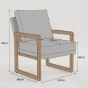 Ver imagem 5 de Kit 2 Poltronas Carol em Linho para Sala com Pés Madeira