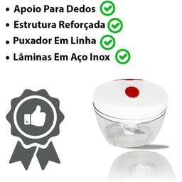 Mini Processador de Alimentos Manual Triturador Alho Legumes P - 2