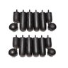 Kit de Pés para Cama Box ou Baú Casal Queen King 8x4 (8 Pés Fixos e 4 Rodinhas) Tdc Preto 12cm de Al - 1