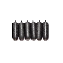 Kit de Pés para Cama Box ou Baú Casal Queen King 8x4 (8 Pés Fixos e 4 Rodinhas) Tdc Preto 12cm de Al - 4