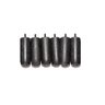 Kit de Pés para Cama Box ou Baú Casal Queen King 8x4 (8 Pés Fixos e 4 Rodinhas) Tdc Preto 12cm de Al - 4