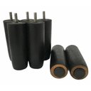 Ver imagem 2 de Kit de Pés para Cama Box ou Baú Casal Queen King 8x4 (8 Pés Fixos e 4 Rodinhas) Tdc Preto 12cm de Al