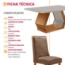 Ver imagem 7 de Mesa de Jantar Alvorada 180cm Tampo MDF Vidro Canto Copo com 6 Cadeiras Carolina