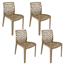 Ver imagem 1 de Cadeira Gruvyer Nude - Kit com 4