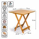 Ver imagem 3 de Jogo de Mesa 70x70 c/4 Cadeiras com Furo para Ombrelone Mel - m.B Móveis