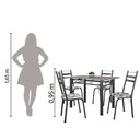 Ver imagem 2 de Conj De Mesa Itália Com 4 Cadeiras 1,20m Dark/Granito