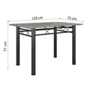 Ver imagem 5 de Conj De Mesa Itália Com 4 Cadeiras 1,20m Dark/Granito