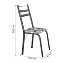 Ver imagem 4 de Conj De Mesa Itália Com 4 Cadeiras 1,20m Dark/Granito