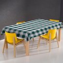Ver imagem 3 de Toalha de Mesa Térmica Pvc Xadrez Jantar Cozinha 1,40 X 1,40 Titulo Xadrez Verde