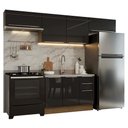 Ver imagem 2 de Armário de Cozinha Completa 280 Cm Rustic/preto Lux Madesa 01