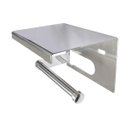 Ver imagem 2 de Suporte Papel Higienico Kit 40 Uni Inox Banheiro Lavabo Prateleira Porta Objeto Celular Organizaçao