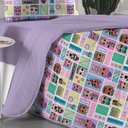 Ver imagem 2 de Edredom Solteiro Portallar Malha Misto L.O.L Zodiac Lavanda