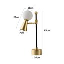 Ver imagem 3 de Luminária de Mesa Teas Dicroica Par16 Halopin 43xø10cm Metal e Vidro Dourado Fosco e Preto - Nordeco