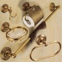 Ver imagem 7 de Kit de Acessórios Banheiro Bronze Luxuoso 5 Pçs Retrô Toalha