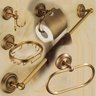 Kit de Acessórios Banheiro Bronze Luxuoso 5 Pçs Retrô Toalha - 7