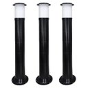 Ver imagem 1 de Poste Balizador Luminária Casa Jardim 75cm Preto Kit 3