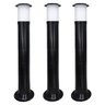 Poste Balizador Luminária Casa Jardim 75cm Preto Kit 3 - 1