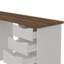 Ver imagem 6 de Escrivaninha Mesa Home Office 10 Gavetas Due Ii Nogal/branco
