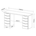 Ver mais imagens de Escrivaninha Mesa Home Office 10 Gavetas Due Ii Nogal/branco