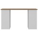 Ver imagem 5 de Escrivaninha Mesa Home Office 10 Gavetas Due Ii Nogal/branco